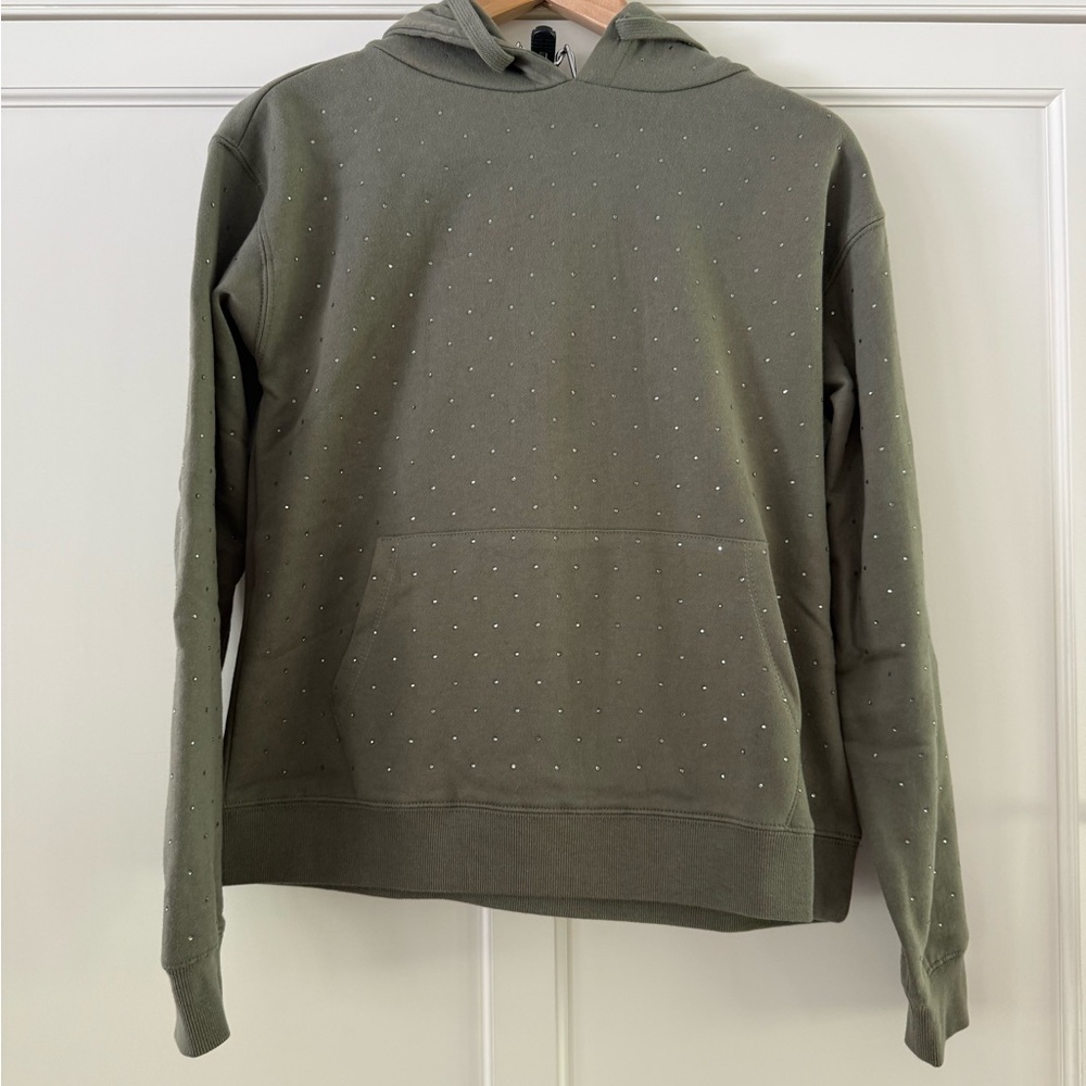 NWOT Generation Love Green Bedazzled Hoodie